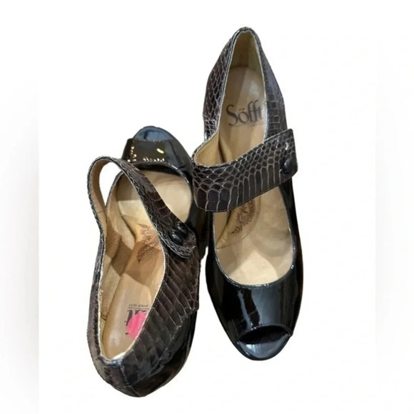 Sofft Galante‎ Chocolate Heels Size US 6.5 new - Picture 8 of 13